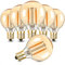 Century Light G40 E14 LED Vintage Lampe 1.5W Äquivalent 15 Watt Glühbirne, warmweiss 2000K, Golfball, Amber Glas AC220V-240V, 6 Stück