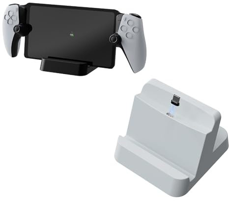 Game Console Charger Station For PlayStation Portal,Gaming Handheld Charging Dock Base Replacement For PS5 Portal,Type-C Connector Game Accessories (White)