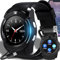 Retoo Smartwatch Damen Herren 1,54 Zoll Fitnessuhr Tracker Schrittzähler Herzfrequenz Sportuhr Schlafmonitor 380 mAh Armbanduhr Smart Watch Stoppuhr für Android Schwarz