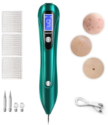 CHRERNA Muttermal Entfernen, Stielwarzen Entferner -Warzen Entfernen mit 9 Stärke Sicher und LCD-Bildschirm Plasma Pen Gerät - Hand und Körper(Nävus, Muttermale, Pigmentflecken, Altersflecken)