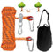 Dog Camping Essentials 15,2 m tragbares Überkopf-Trolley-System, Haustier-Camping-Leine für Hunde bis zu 90 kg, Hundeläufer für Hof, Orange