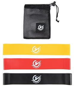 Mini Looped Bands (Resistance) - The Godfrey Method, 3 Pack - Yellow, Red, Black