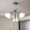 kaixunl Vintage Blumen Design Metall Pendelleuchte,Französischer Landhaus Kronleuchter,Retro Deckenleuchte Chandelier Lamp Hängeleuchten Für Wohnzimmer,Schlafzimmer Restaurant Veranda Flur (3 Köpfe)