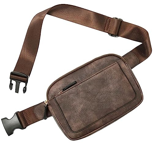 Gürteltasche für Damen, überall Crossbody, Hüfttasche, verstellbarer Riemen, veganes Leder, Bauchtasche, Hüfttaschen für Damen und Herren, mit verstellbarem Gürtel