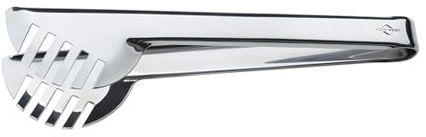 Küchenprofi Pastazange BRASSERIE | Edelstahl rostfrei | Servieren von Spaghetti und anderen Nudelsorten | Abgerundete Kanten und Zahnung | Zange für Pasta, Salat, Gemüse und mehr | Länge 24 cm