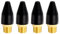 sourcing map 4pcs Air Nozzle Tip 1/8 Rubber Blow Gun Tip for Air Blow Guns Tool Parts & Accessories, Black
