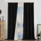 Joydeco 100% Blickdicht Samt Vorhänge mit Kräuselband 2 er Set H 260 x B 132 Schwarz Schienensystem Schiebevorhang Verdunkelung Thermovorhang Kälteschutz Gardinen Schlafzimmer Wohnzimmer Curtains