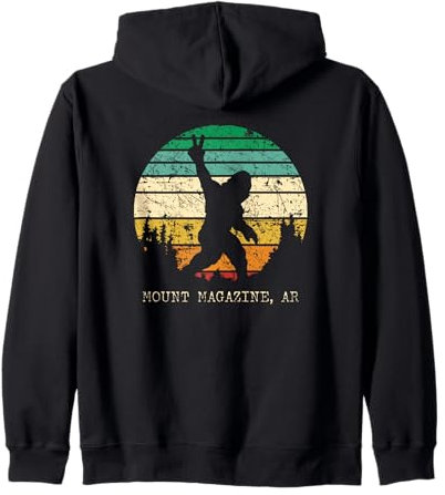 Mount Magazine AR USA Sasquatch Peace Sign Bigfoot Design Zip Hoodie