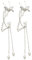 WOFASHPURET Ohrclip Ohrringe Für Damen Handgefertigte Ohrmanschette Mit Blattform Und Weißen Perlen Nicht Piercing Ohrclips Mit Quasten Ear Cuff Clips Für Eleganten Look