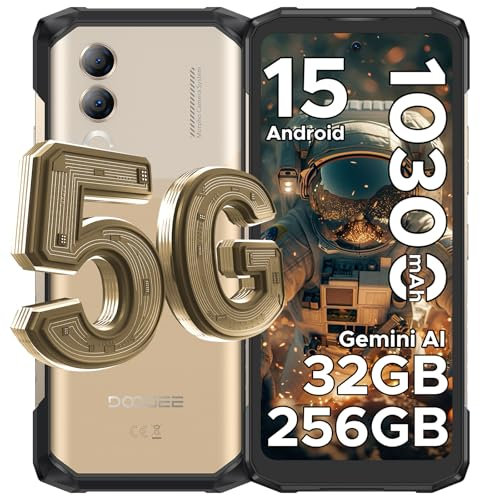 DOOGEE Blade 20 Turbo 5G AI Android 15 Outdoor Handy Ohne Vertrag, 10300mAh/33W, 32GB+256GB/TF 2TB Outdoor Smartphone, 50MP AI Kamera, 6.6 IPS Display, 3 Karten Dual 5G SIM/ IP68/ NFC/GPS/Face ID/OTG