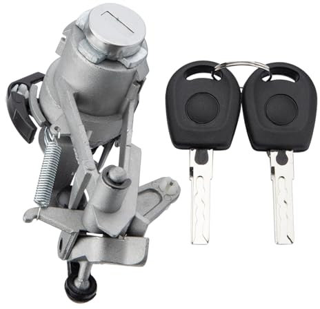 Anlseiod Cilindro de Cerradura del Portón Trasero para Golf 3/4, Caddy, Polo, Lupo, Seat Arosa 1J6827297G, Cilindro de Cerradura, Cerradura del Maletero 1J6827297C, 1J6827297D