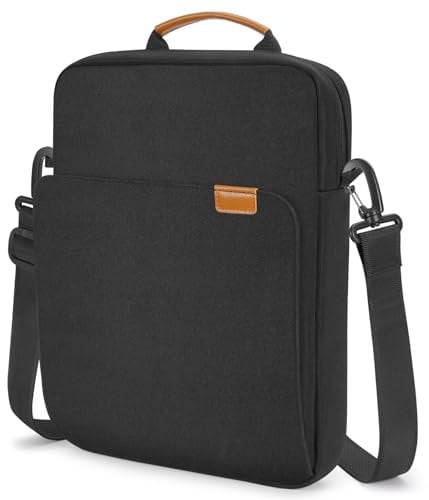 KIZUNA Tablet Sleeve Case 12.5 Inch Shoulder Bag for 13 13.6 Macbook Air M3 M2/ MacBook Pro 14 M1 M2/iPad Air M2 Tablet/12.9 13 iPad Pro M4/ 13 inch Surface Pro 10 9 8/13.4 XPS 13 Samsung,Black