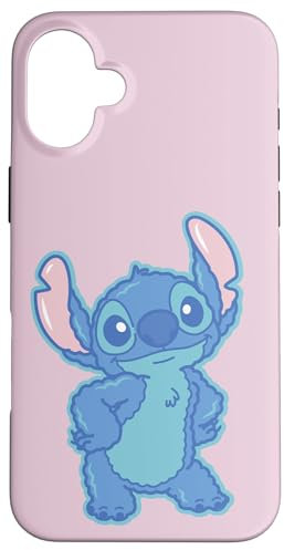 Disney Lilo & Stitch Fluffy Cute Pose Stitch Case for iPhone 16 Plus