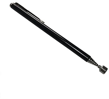 Kompakter ausziehbarer Magnet Magnet Stift Pick Up Rod Pick Up Pen Rod Grabber Teleskop Silber/Schwarz