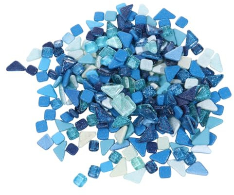 Tofficu 500g Partículas De Cristal Azul Piedra Irregular Para Diy Materiales De Cristal Brillante Para Manualidades