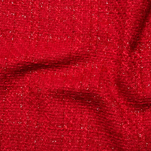 Panini Tessuti, Tweedstoff mit Lamé und Lurex – Eleganter Stoff für Damenmode – Verkauft ab 0,5 m – Ideal für Blazer, Jacken, Röcke, Accessoires und festliche Outfits