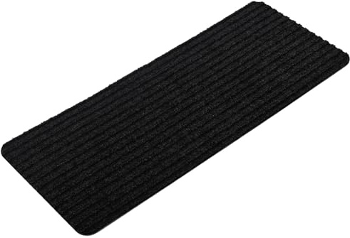 Homwiz Treppenstufen Matten, 55x22cm, Antirutsch Stufenmatten, Schwarz | 15 Stück, Ohne Kleben, Rutschfest ,Waschbar Treppen Teppich, Wiederverwendbar Treppenteppich Innen für Haustiere Senioren