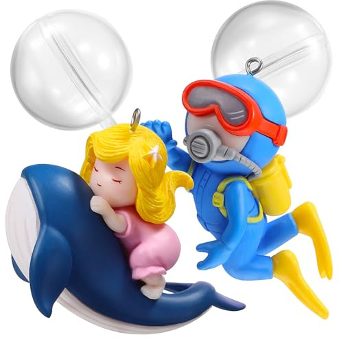 GARVALON 2 Stück Teiliges Aquarium Deko Schwimmender Taucher PVC Figur Farbige Fischbecken Ornamente Wassergut Verträglich Bunte Unterwasser Dekorationen Für Tropische Aquarien Und Garten