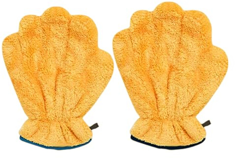 de Nettoyage pour Chien - Lot de 2 Gants en Polaire Corail, très absorbants, Multifonctions, Gants de Toilette, Serviettes pour Chatons, même Lapins
