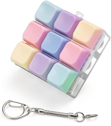 Keyboard Fidget Toy,9 Keys Mini Colorful Fidget Keyboard,Stress Relief Keyboards Keychain Clicker,Portable Keyboards Clicker Fidgets Toy, for Adult Home, Office Use