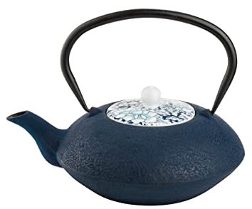 Bredemeijer Yantai Teapot with Porcelain Lid, Blue, 1.2 Litre
