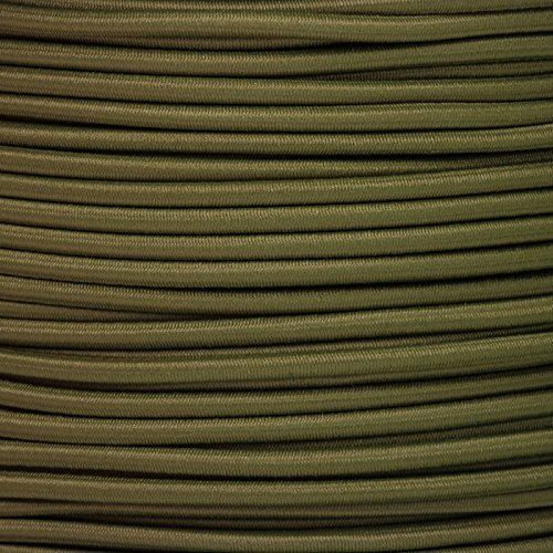 5m Gummikordel - Hutgummi - Rundgummi, hochwertig, extra-stark in 3mm, khaki