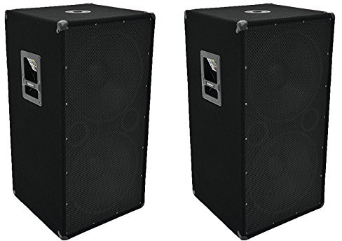 2 x Omnitronic BX-2550 2 x 15” 1200W Bass Bin Subwoofer PA Sound System Disco DJ