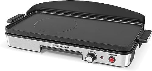 RIVIERA & BAR Plancha QPL345 Power zone, Negro, Acero Inoxidable
