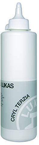 LUKAS CRYL TERZIA 500 ml - Acrylfarbe in Studien-Qualität - Farbton Titanweiß