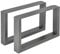 [en.casa] Couchtischgestell Makers 2er-Set Esstischgestell Bankgestell Tischbeine Stahl pulverbeschichtet viereckig Stahlgrau 64x40cm