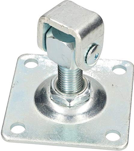 KOTARBAU M20 100 x 100 Gate Hinge Galvanised Adjustable Thread Screw Holes Gate Hinge Mounting Plate Safety Rust Resistant Weatherproof