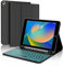BORIYUAN iPad 10.2 inch Case with Keyboard, Detachable Bluetooth Keyboard with 7 Color Backlit, Slim Folio Smart Cover with Pencil Holder for iPad 9th/8th/7th Gen/iPad Pro 10.5/iPad Air 3rd Gen Black