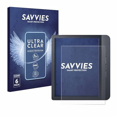savvies Protection Ecran pour Kobo Libra H2O / Colour 2024 (6 Pièces) - Film Protection Ultra Clair