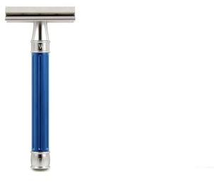 Edwin Jagger DESSGA3BL 3ONE6 Edelstahl Eloxiert Blau DE Rasiermesser