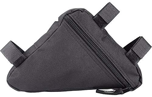 Ianulus Triangular Front Bike Bag, Waterproof Triangular Storage Bag, Large Capacity, for Long Distance Cycling and Carrying Tools (Black)