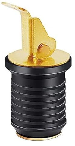 Pawlickio Verstellbarer Ablassstopfen mit Schnappgriff, Messing-Gummi-Ablassstopfen, Ersatzteile, Bootszubehör