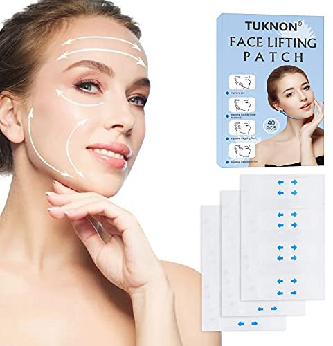 Facelifting Aufkleber, Tape,Lift ,Face Sticker,Unsichtbare Dünne , Klebeband,Makeup Werkzeuge für Doppelkinn V Gesicht,40 Stück