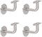 PRIOstahl Handlaufhalter Handlauf Wandhalter Handlaufstütze - 4 x Handlaufträger an die Wand für 42,4 mm Rundrohr mit 3-Loch Befestigung zum Anschrauben aus Edelstahl V2A Geländer Rohr Treppe