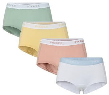 PIECES Female Boxershorts PCLOGO Lady 4er-Pack | Boxer shorts