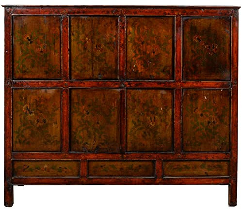 Fine Asianliving Antiker Tibetanischer Chinesischer Schrank Handbemalt B120xT45xH114cm China Chinesischer Schrank Chinesischer Hochzeitsschrank Orientalische Möbel Asiatische