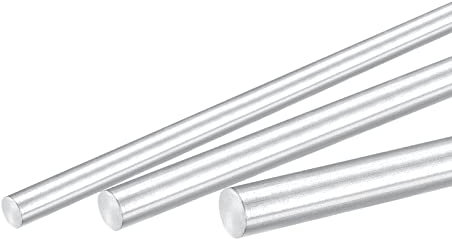 sourcing map Rundstab aus massivem Aluminium 8,10,12 mm Durchmesser 300 mm Länge Drehbank Stangenmaterial für Heimwerker 3in 1set