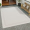 Paco Home Outdoor Teppich wetterfest & pflegeleicht Flachgewebe in Sisal-Optik mit Bordüre UV-beständig Modern für Balkon, Terrasse, Garten, Wohnzimmer, Grösse:60x100 cm, Farbe:Weiß