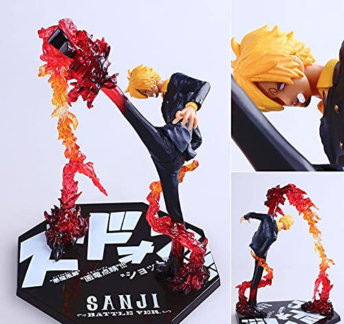Eamily Anime Einteilige Sanji Figur Spielzeug PVC Sammlung Teufel Bein Figuren Sanji Charaktere Statue für Büro Home Dekoration Ornamente 17cm