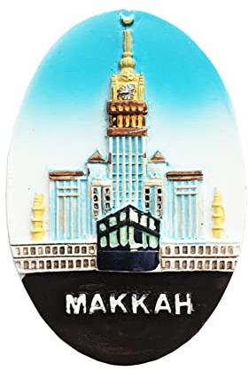 Heilige Stadt Makkah Saudi-Arabien Kühlschrank Magnet Reise Souvenir Kühlschrank Dekoration Magnetaufkleber Handbemalt Handwerk