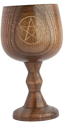 Colcolo Multifunktionaler Holzkelch Teebecher Mittelalterlicher Kelch Wasserbecher 150ml Trinkbecher Trinkglas Handgemacht für Hauskirche Urlaub Milchwasser