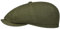 Stetson Hatteras Ballonmütze aus Bio-Baumwolle Herren - Nachhaltige Baumwollcap - Flatcap mit UV-Schutz 40 - Schiebermütze - Flat Cap Frühjahr/Sommer Oliv M (56-57 cm)