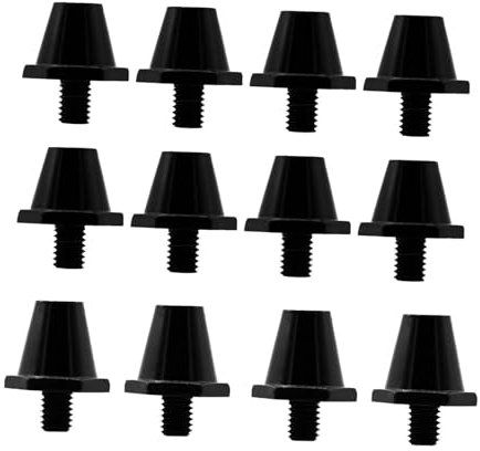 12 tacos de zapatos de fútbol para interiores y exteriores, 11 mm y 13 mm, color negro