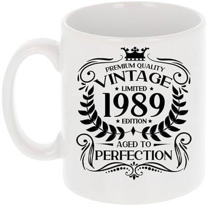 Always Looking Good 36th Birthday Gift for Men Vintage 1989 Aged to Perfection Mug Gift for Coffee Lovers Tea Cup Present for 36 Year Old 11oz Coffee Mug Funny Novelty Mug Gift for Men or Women