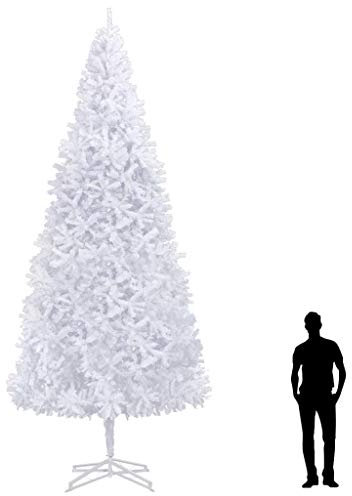 Albero di Natale Artificiale 500 cm BiancoAlbero di natale moderno Albero di natale innevato Albero di natale gia pronto Adatto per Natale, Capodanno, feste