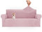 Ystyle Copridivano 3 Posti Con Braccioli, Super Elasticizzato Fodera Divano, Copridivani Antigraffio Gatto Antiscivolo Antimacchia, Universale Moderno Sofa Cover Lavabile, Grigio Rosa